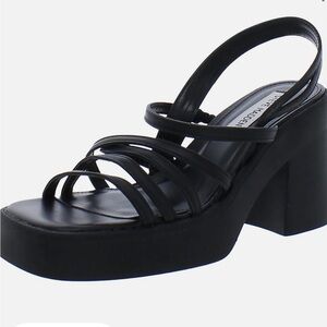 Steve Madden Kalani Womens Leather Strappy Platform Sandals